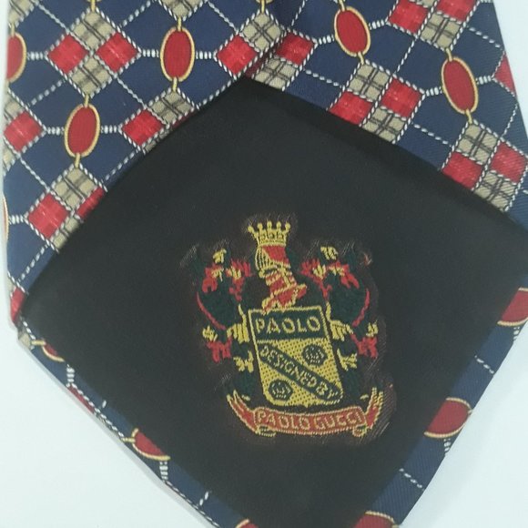 Paolo Gucci Genuine Tie 1990s and 100% Silk 4" w - Picture 7 of 8